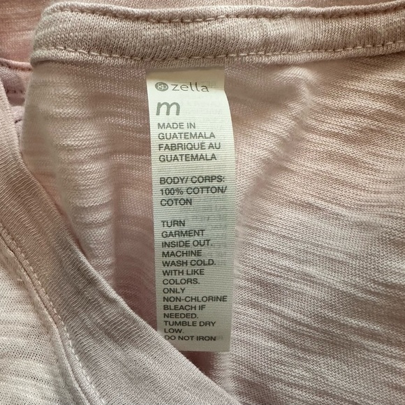 Zella NWOT Long Sleeve Tee Light Pink Women’s Size M - Picture 4 of 4